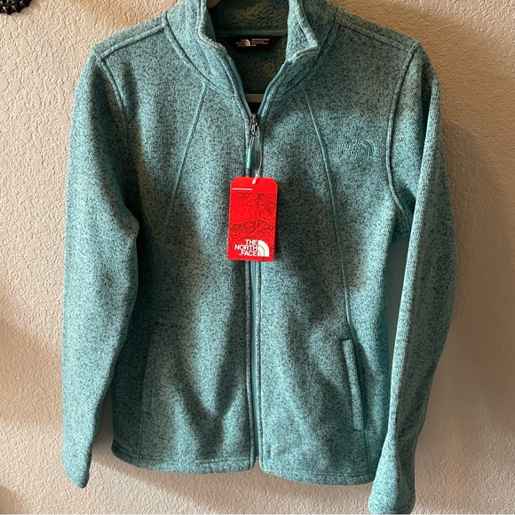NORTHFACE MEDIUM KNIT BLUE WARM JACKET SWEATER - Picture 7 of 8
